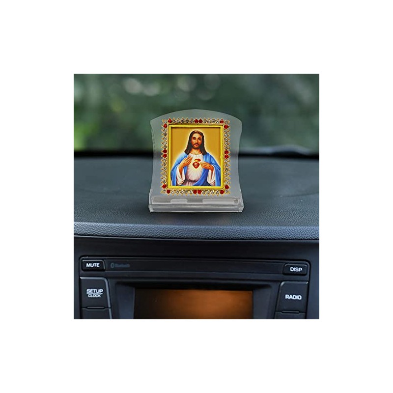 BISMAADH Religious Idol Acrylic Showpiece Figurine for Car Dashboard, Home