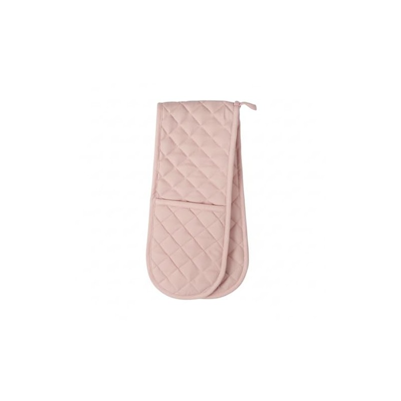 Dexam Love Colour Double Oven Gauntlet, Blush, 100% Cotton, Quilted