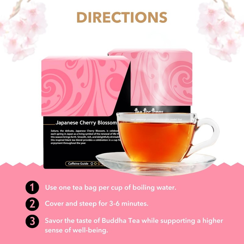 Buddha Teas Japanese Cherry Blossom Tea - OU Kosher, 18