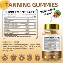 BIYODE Tanning Gummies Supplement for Women: Sun Kissed Glow Gummies with Astaxanthin Lycopene Vegan Tan Support Supplement for Adults Non GMO Gluten Free 60 Count (30-Day Supply)