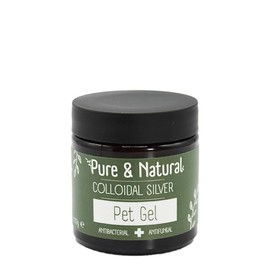 Pure & Natural Colloidal Silver Gel for Pets: - Natural & Vegan Cat & Dog Itchy Skin Relief, Paw Balm, with Essential Bergamot Oil - 100g