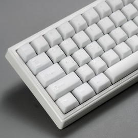 dagaladoo White Jade keycap 121keys Double Shot pbt keycaps Translucent keycaps Ceramic Cherry Profile Creamy Custom Keycap Set for 60%/65%/75%/TKL/96%/100% US Layout Mechanical Keyboard