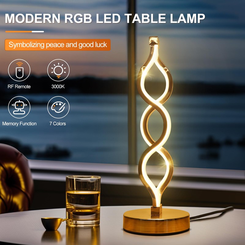 NEWNEN LED Table Lamp, RGB & Warm White LED Desk