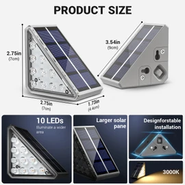 NIORSUN Solar Stair Lights Outdoor Waterproof IP67,6 Pack Solar Step Lights for Outside Auto On Off,Outdoor Stair Light for Steps,Patio,Yard,Porch,Front Door,Sidewalk,Deck Decor,Warm White