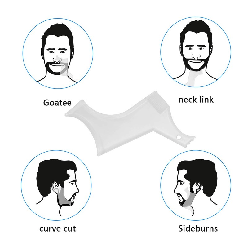 Ahier Beard Shaping Tools, 5-in-1 Beard Shaping Set with Straight