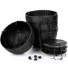 Foraineam 4 Pack Black Hanging Planters, 8.2 inch Hanging Flower