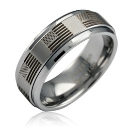 100S JEWELRY Tungsten Spinner rings for men women Silver Wedding Band Anxiety Promise Engagement Size 6-16 (Custom Spinner Ring, 6.5)