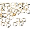 Efco Flat Beads Metal Glaze 2 mm 100 pcs. Silver-Plated,