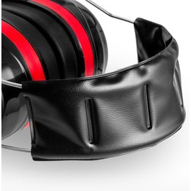 SagaSave Ear Protection, NNR 30 dB - 35 dB Noise Cancelling Headphones Ear Protection for Shooting, Sporting Events, Concerts, Learning, Sleeping (Black + Red)