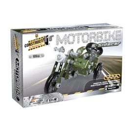 Construct IT Motorbike and Side Car – 139-Piece STEM Metal Construction Kit – Build Your Own Sidecar Motorcycle Model – Engineering Toy for Kids Ages 8–12