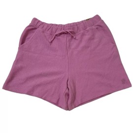 Victoria's Secret PINK Victoria’s Secret Dad Shorts Size L Pink Ribbed Pockets Stretch High Waist