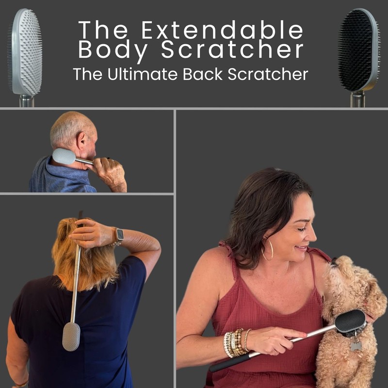 The Ultimate Extendable Back Scratcher, Scalp and Back Massager, &