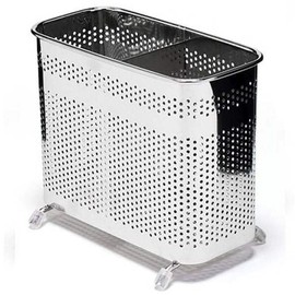 DW Stainless Steel Cutlery Holder (Standing Type) 2 Compartments / DW 수저통 스텐수저통(스텐드형) 2칸