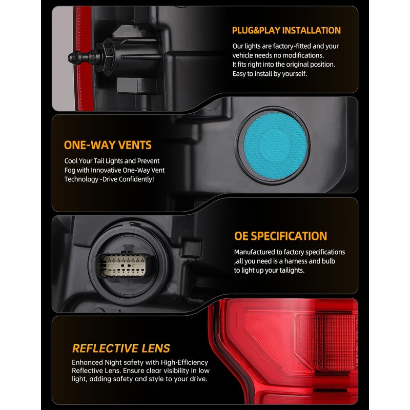 OKLPF LED Tail Light with Blind Spot Compatible With 2018