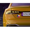 Daged Texas USA Sticker Map Sticker Sheet – Travel Sticker