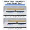 YEFU Gold Linear Shower Drain for Bathroom: 32 Inch Shower
