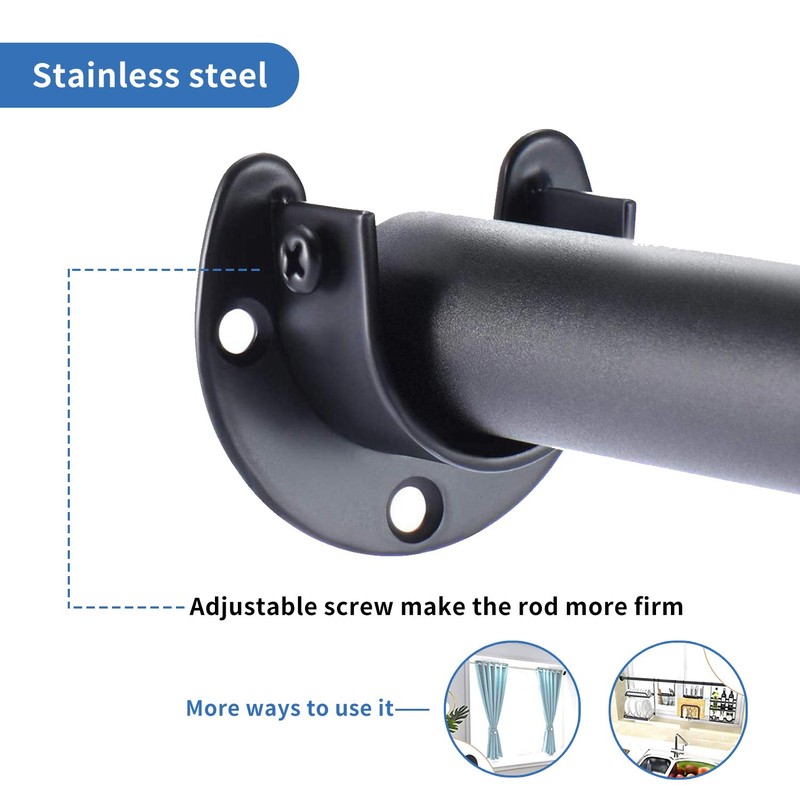Stainless Steel Closet Rod Bracket, 1-1/2 Inch Diameter Closet Rod