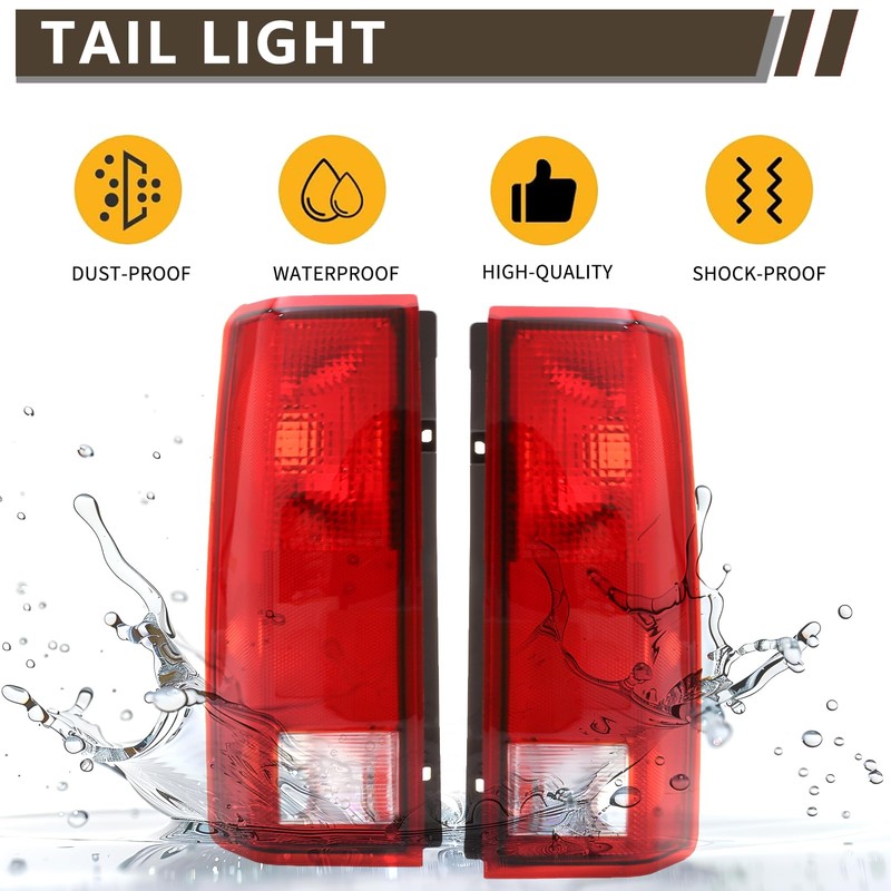 MiKaFex A Pair Tail Lights Compatible With 1985-2005 Chevy Astro/GMC