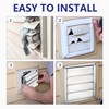 Funmit 4'' Metal Dryer Vent Cover with Metal Mesh Screen,