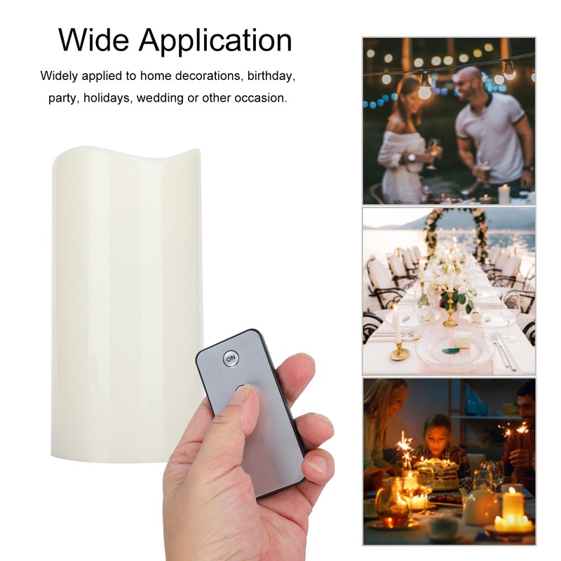 3PCS Remote Control Electronic LED Simulation Candle Lamp for Home