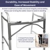 Foldable Lightweight Two Button Walker with 5” Wheels, Includes Ski