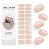 JMEOWIO Pearlescent Semi Cured Gel Strips Wraps Nail Art Sticker