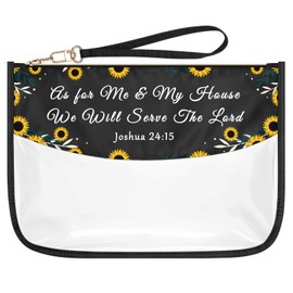 Christian Gifts for Family New Home Gift Bible Verse Cosmetic Bag Inspiration Religious Gift for Women Christmas Warm House Gifts for Sister Friend Mom Scripture Faith Gift Makeup Bag Toiletry Pouch