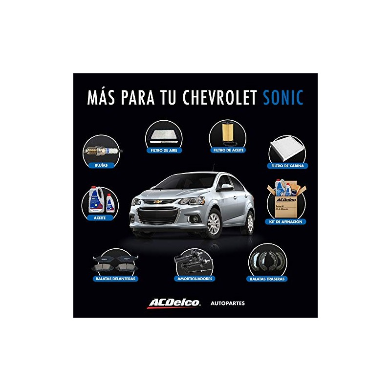 Bujía Convencional ACDelco para Sonic 2012-2017 y Trax 2013-2019, 19336070,