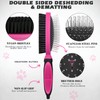 2PCS Dog Grooming Tools - Double-Sided Bath Brush for Shedding