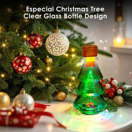 Mini Christmas Tree Night Lights Lighting Lamp Table Lamp Auto Change Multicolor LED Light Festival Holiday Lamp For Girls Boys Kids Women Birthday Bedroom Reading Room Decor Gifts Replaceable Battery