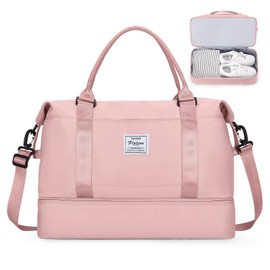 Pakembl Weekender Bags for Women,Travel Duffle Bags with Shoes Compartment,Overnight Travel Bag with Wet Pocket,Gym Tote Bag A14