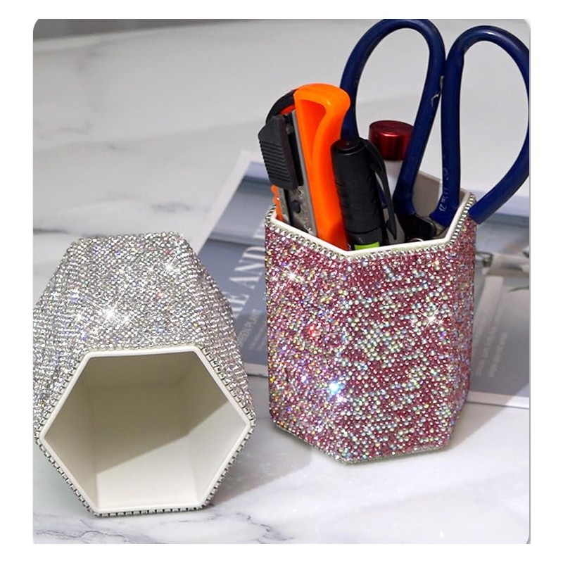 Bestbling Luxury Crystal Rhinestone Pen Holder Makeup Brush Organizer -
