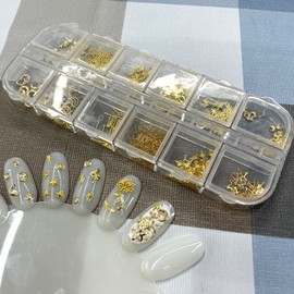 Nail art decoration parts golden star shaped resin prop decoration / 네일 아트 장식 파츠 금빛 별 모양 레진 소품 꾸미기