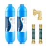 2 Packs of RV Inline/Marine Water Filter With Flexible Hose