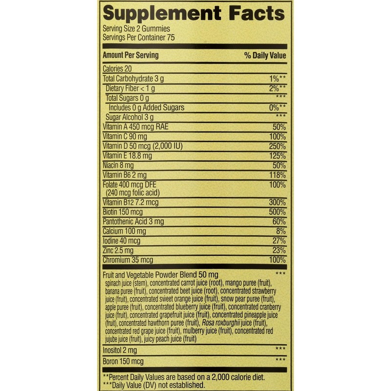 Spring Valley Zero Sugar Women's Multi Gummy, 150 Count