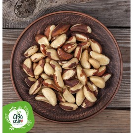 Bio Paranüsse Geschält - 500g. Paranuss Kerne Bio aus Brasilien. Enthalten Selen Proteine Ballaststoffe und Mineralien. Nützlich als Snack oder für Rezepte. Für Vegetarier und Veganer.