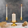 Hosley Gold Metal Unity Candle Holders for Wedding Ceremony Set.
