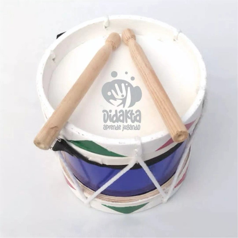 CASTILLO DIDÁCTICO Tambor De Madera, Banda De Guerra Chico De