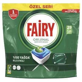 Fairy Hepsi Bir Arada Bulaşık Makinesi Deterjanı Kapsülü/Tableti 29 Yıkama Özel Seri