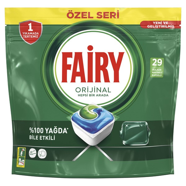 Fairy Hepsi Bir Arada Bulaşık Makinesi Deterjanı Kapsülü/Tableti 29 Yıkama