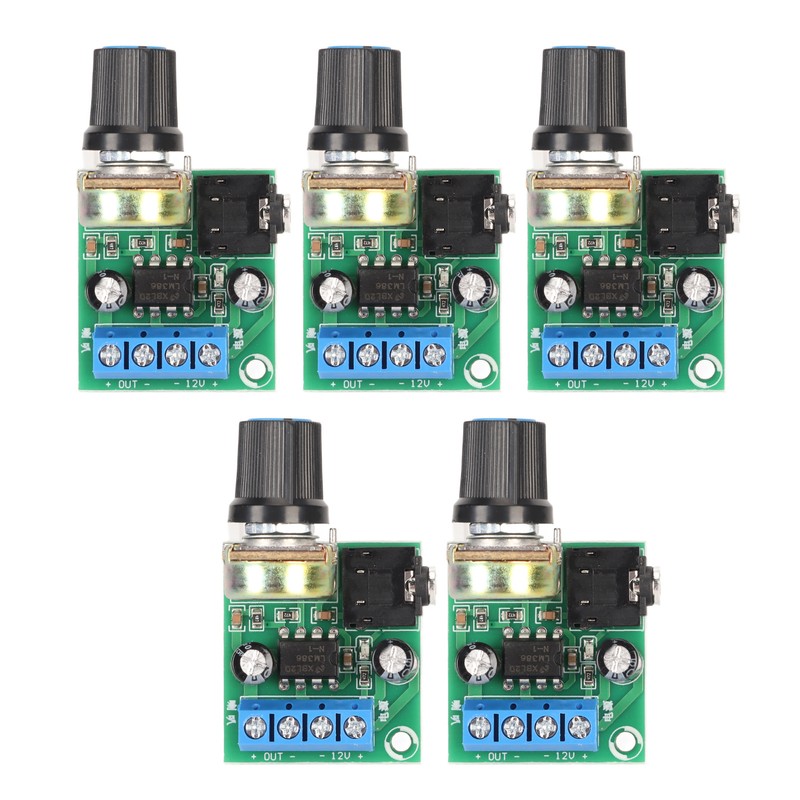 5PCS LM386 Power Amplifier Board Mini 0.5W to 10W Speaker