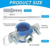 PATIKIL 0.8"-0.9"/20-24mm Split Ring Pipe Hanger, 6 Pcs Heavy Duty