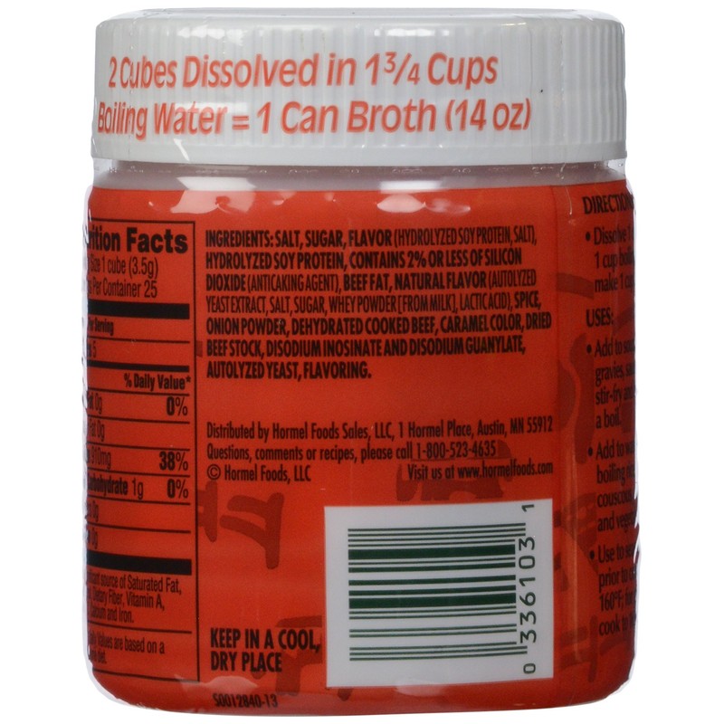 Herb Ox Beef Bouillon Cubes - 25 Cubes - Gluten