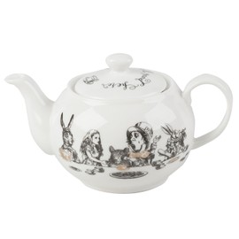 Victoria & Albert Alice in Wonderland Mini Teapot in Gift Box, 450ml, White