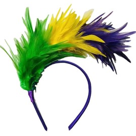 Lumadecor Retro Flapper Feather Headbands Mardi Gras Prom Dancer Headpiece for Party Carnivals Celebrations Headwear Hair Styling, Headbands for Women