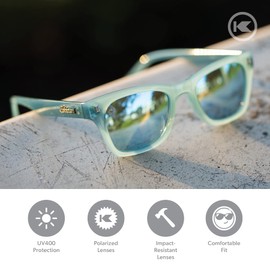 Knockaround Seventy Nines - anteojos de sol polarizadas para hombres y mujeres, protección UV400 completa, Soul Surfer, Talla unica