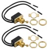 MospdyGear 2Pcs 6A 120V 2-Wire Rocker Toggle Switch, Brass Heavy