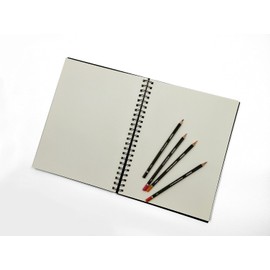 Derwent Big Book Hardback Sketch Book, A5 Portrait, Drawing & Writing, 86 Sheets, Acid-Free Paper, Wirebound Spine, Professional Quality, 2301608, Black