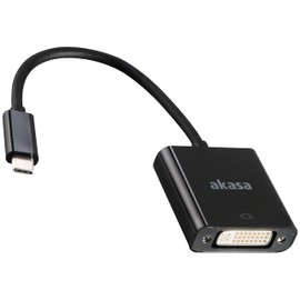 Akasa AK-CBCA09-15BK 15 cm USB 3.1 Type-C USB-C to DVI Converter - Black