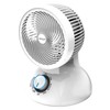 Brentwood 3-Speed Quiet Oscillating Air Circulator Desktop Fan White (6-Inch)